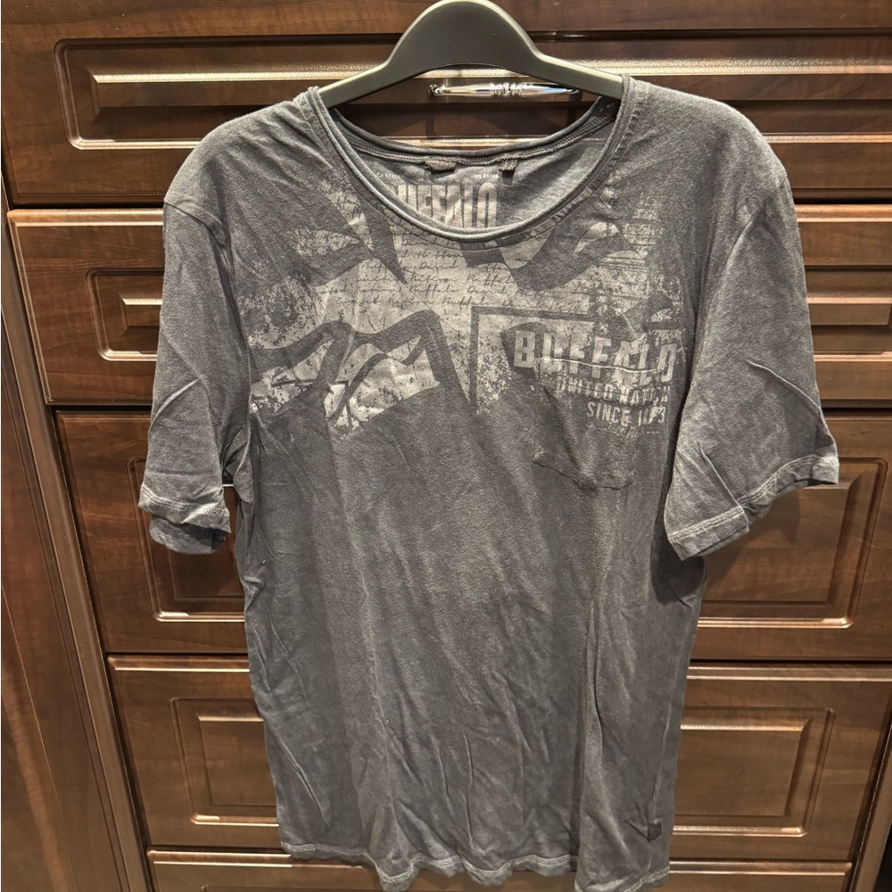 Buffalo David Bitton Charcoal Graphic Tee